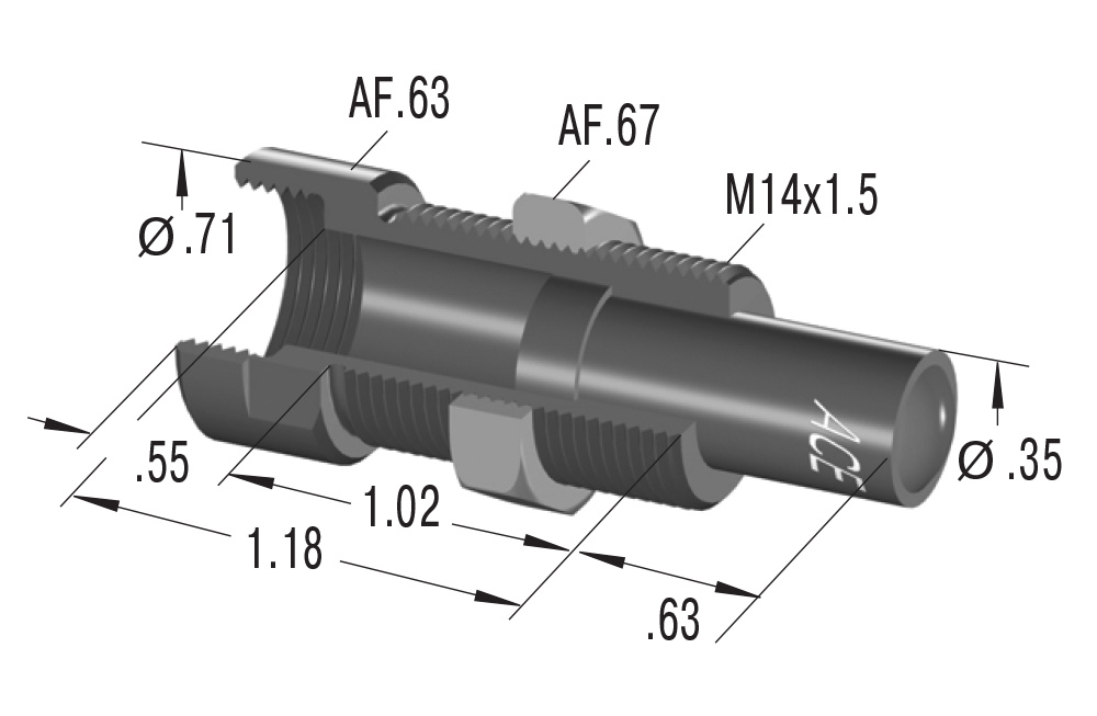 Verloopstuk adapter Lambdasonde M18->M12 e4->e5